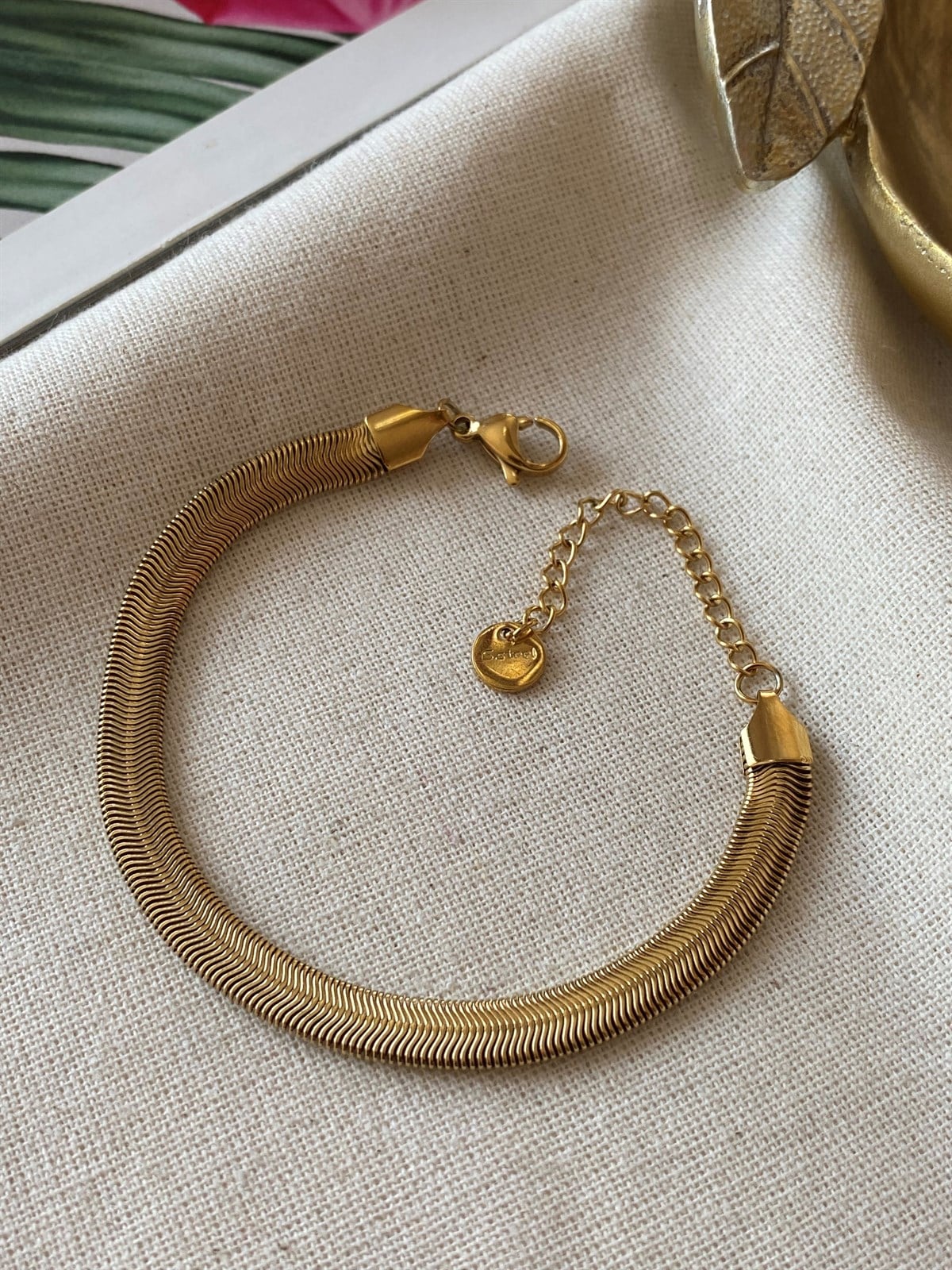 Çelik Kalın Worm Bileklik