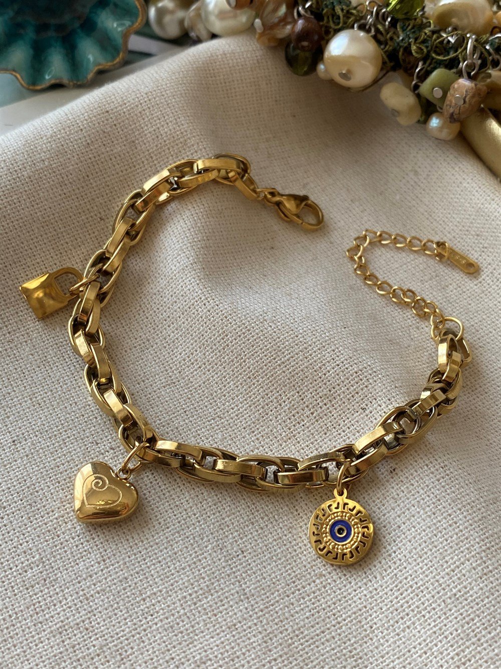 Çelik Kalpli Grande Bileklik