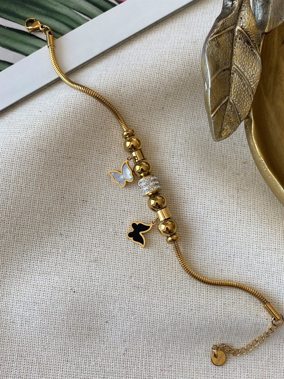 Çelik Kelebek Charm Bileklik