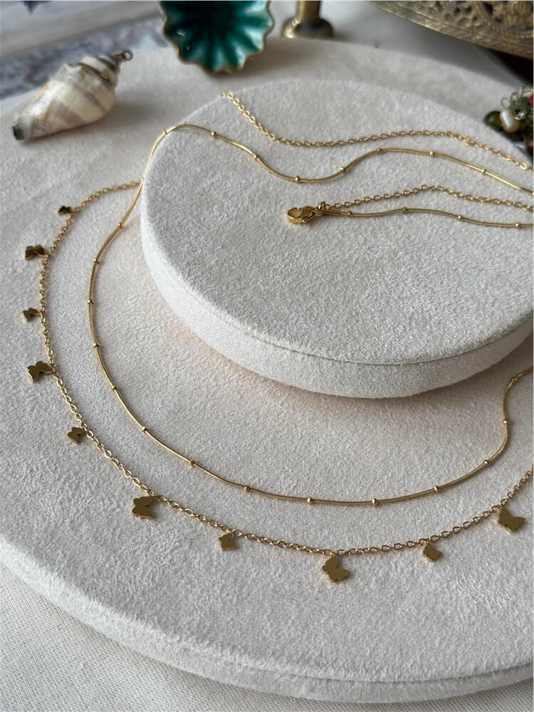 Çelik Kelebek Detaylı Göbek Zinciri