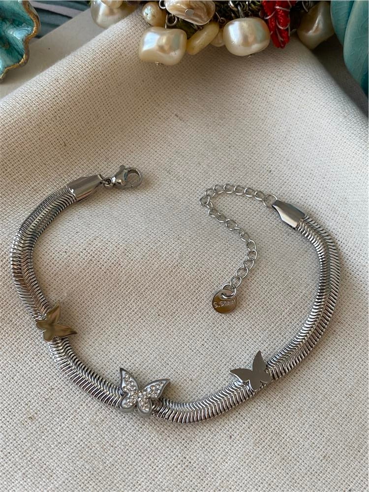 Çelik Kelebekli Worm Bileklik