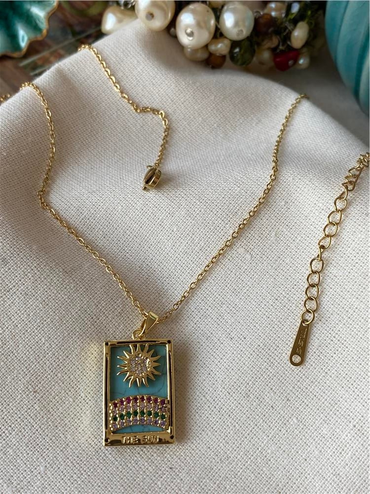 Çelik Klasik Zincirli The Sun Kolye