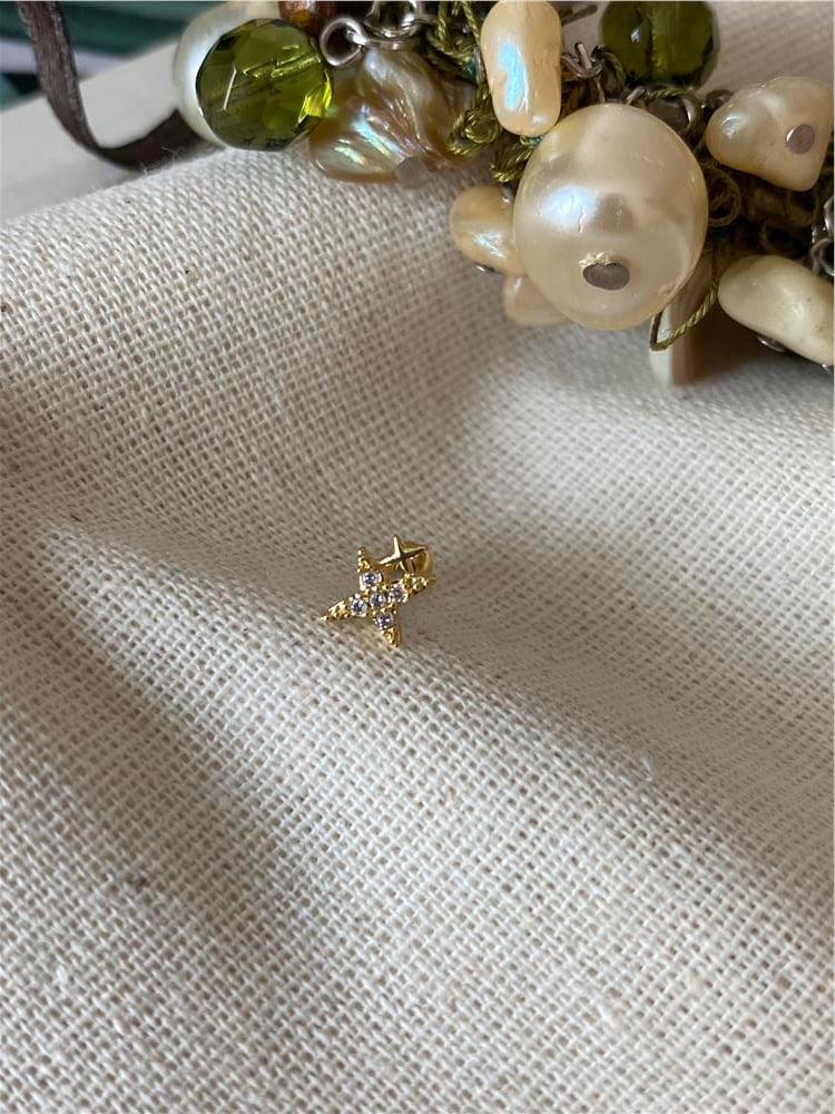 Çelik Kuzey Yıldızı Piercing