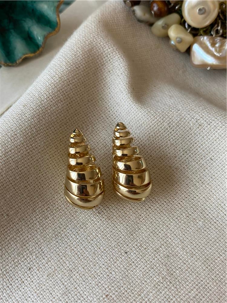 Çelik Mini Cut Bubble Comma Küpe