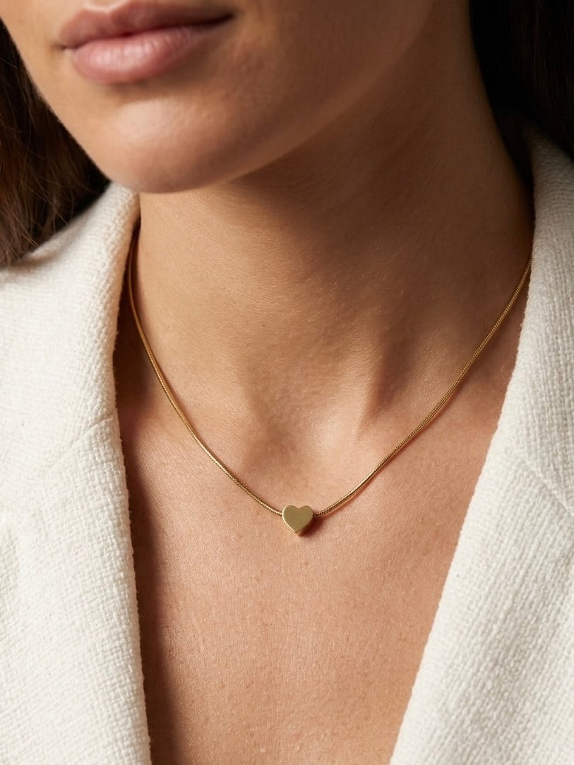 Çelik Mini Kalp Kolye