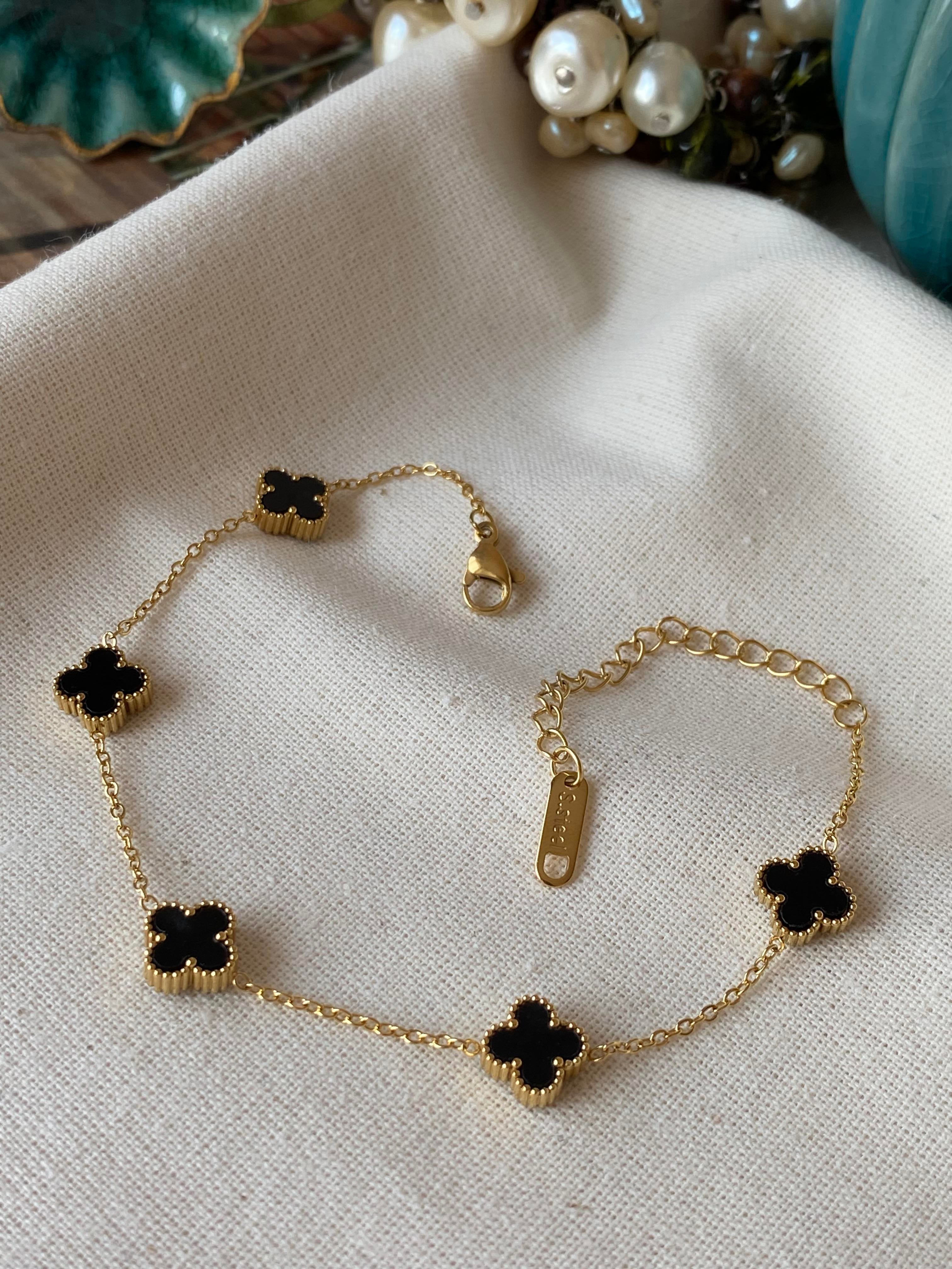 Çelik Mini Siyah Cleef Model Bileklik