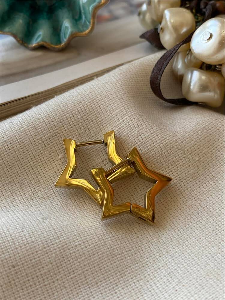 Çelik Mini Yıldız Küpe