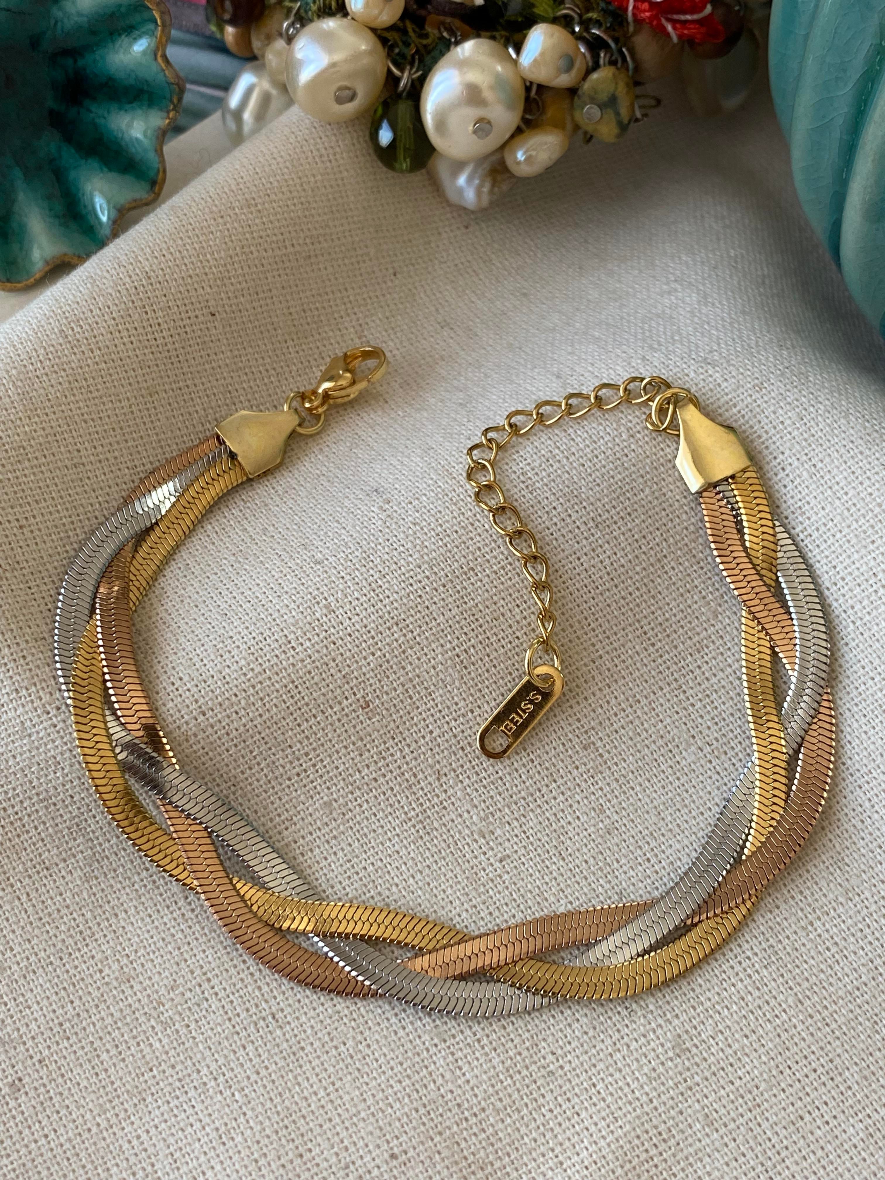 Çelik Mix Sarmaşık Yassı Bileklik