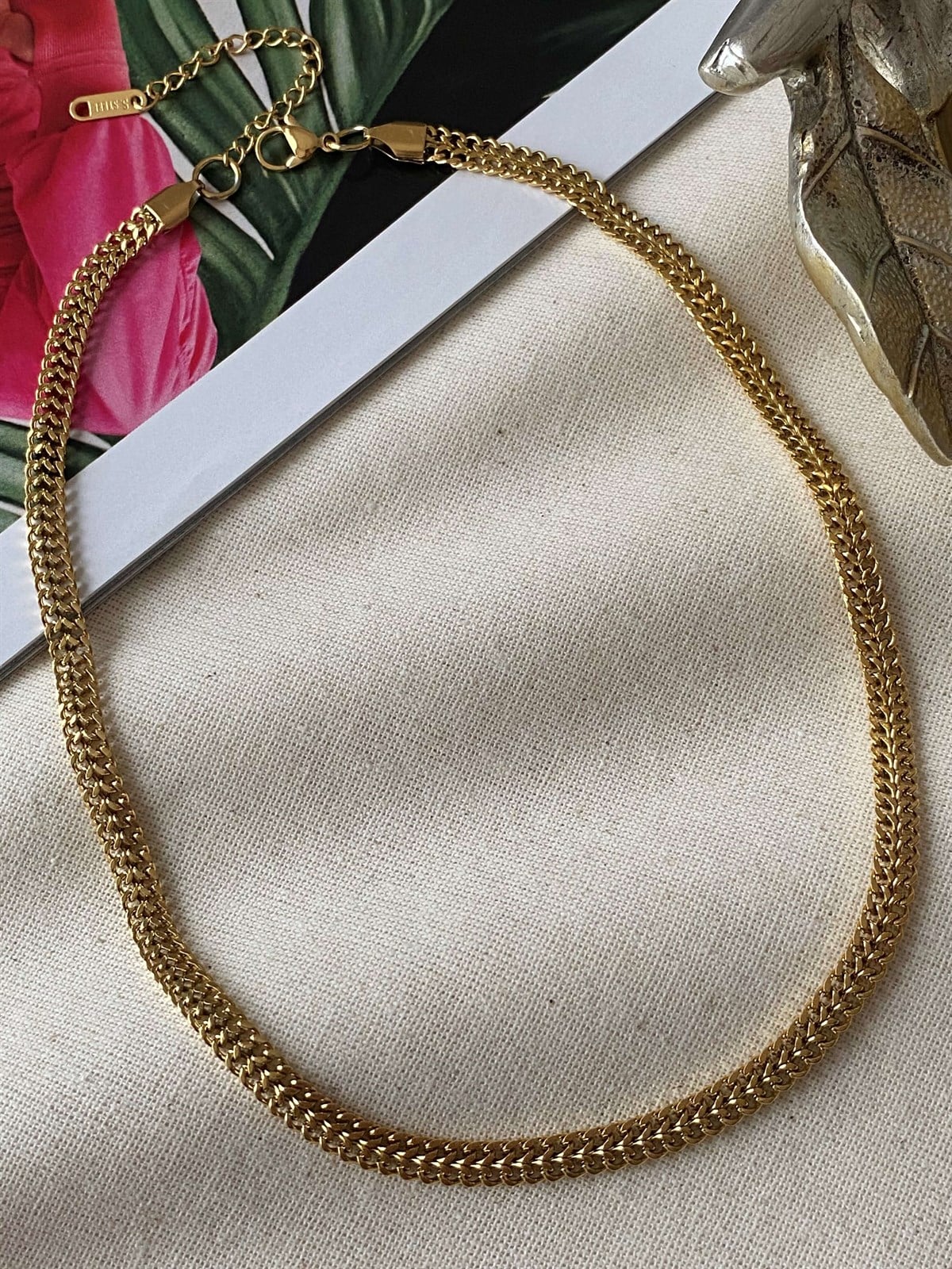 Çelik Modern Zincir Kolye