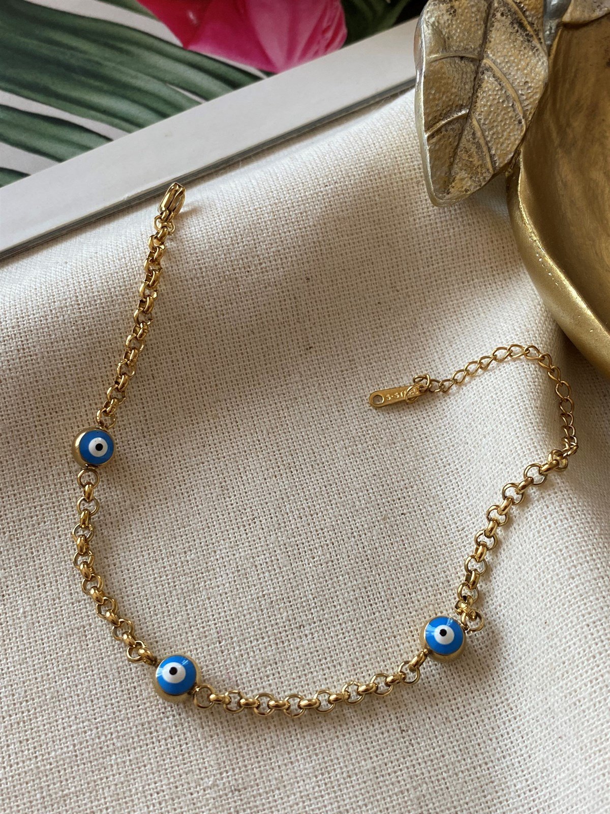 Çelik Nazar Bileklik