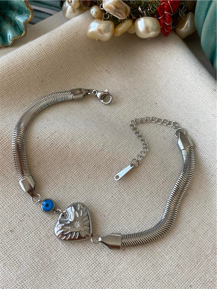 Çelik Omnia Kalp Bileklik