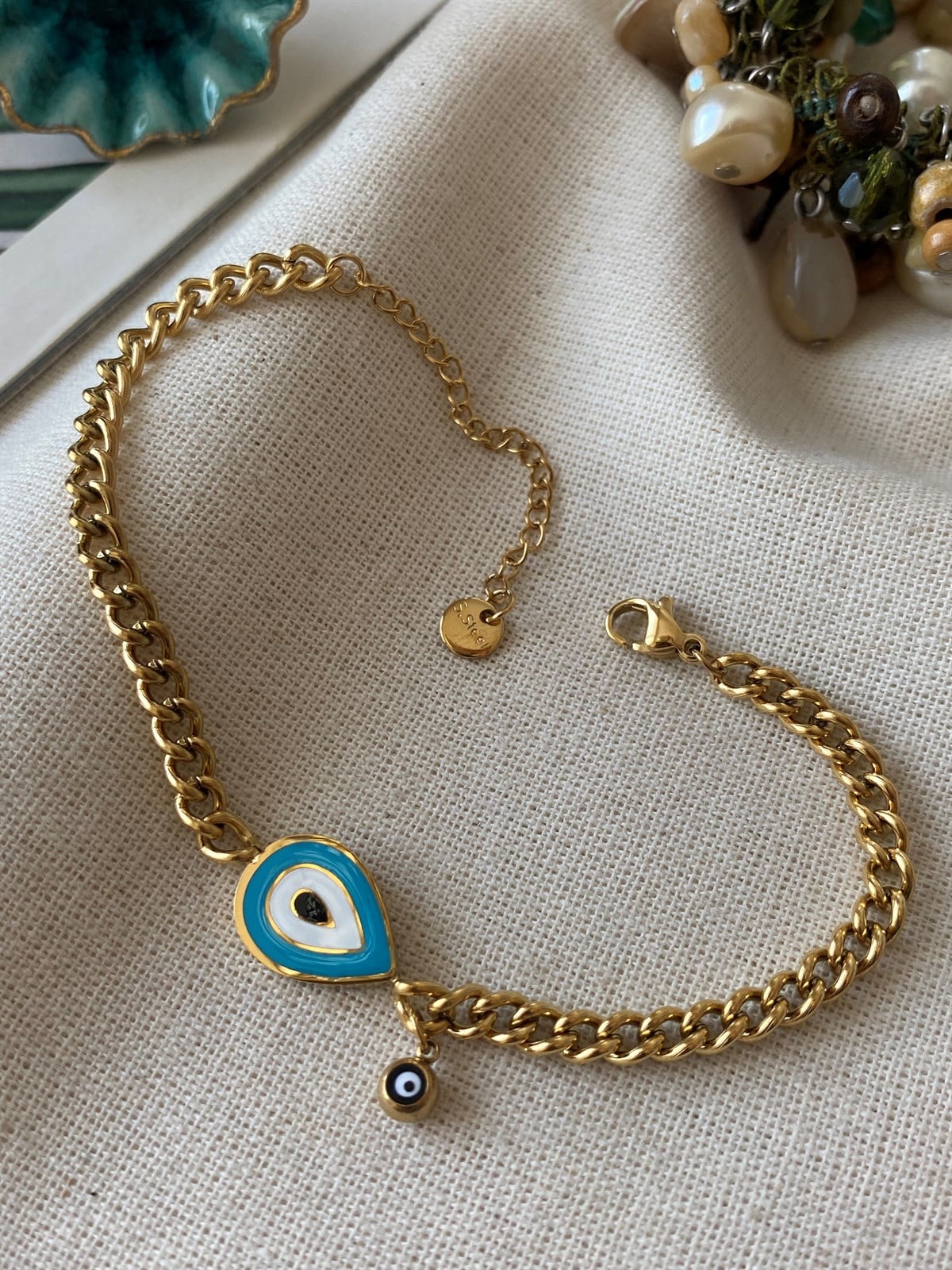 Çelik Omnia Nazar Bileklik