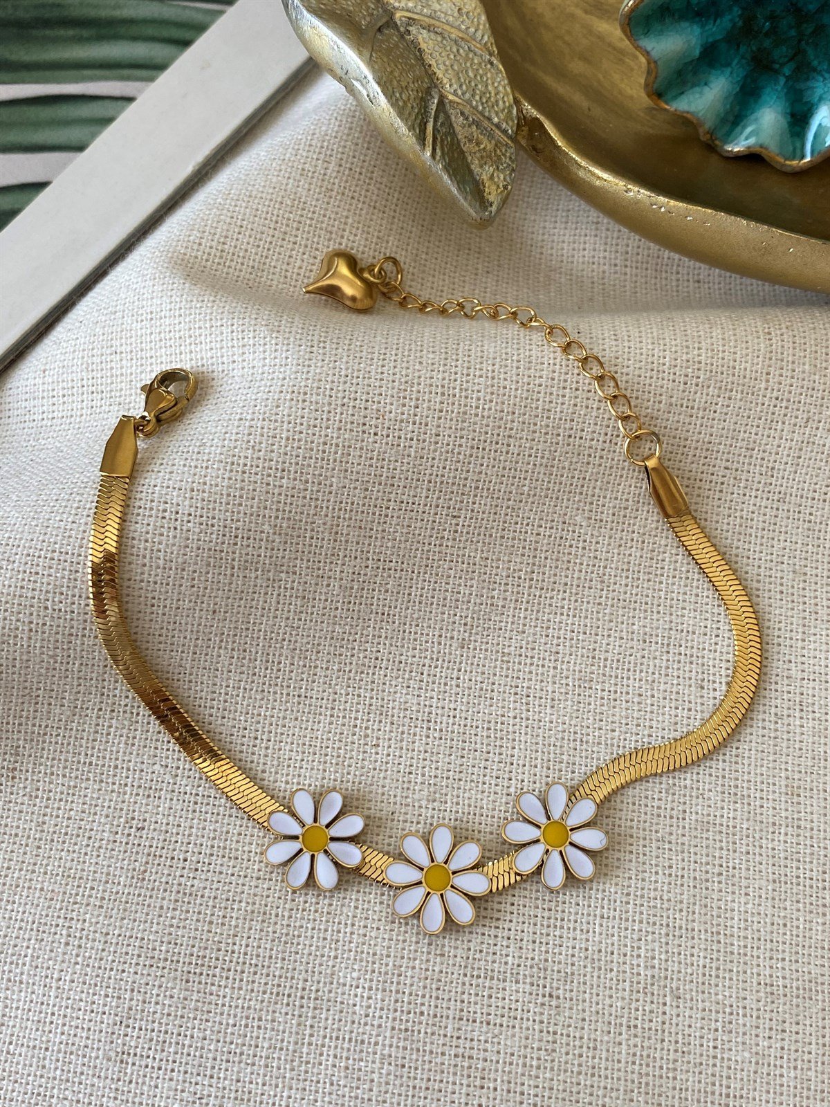 Çelik Papatya Bileklik