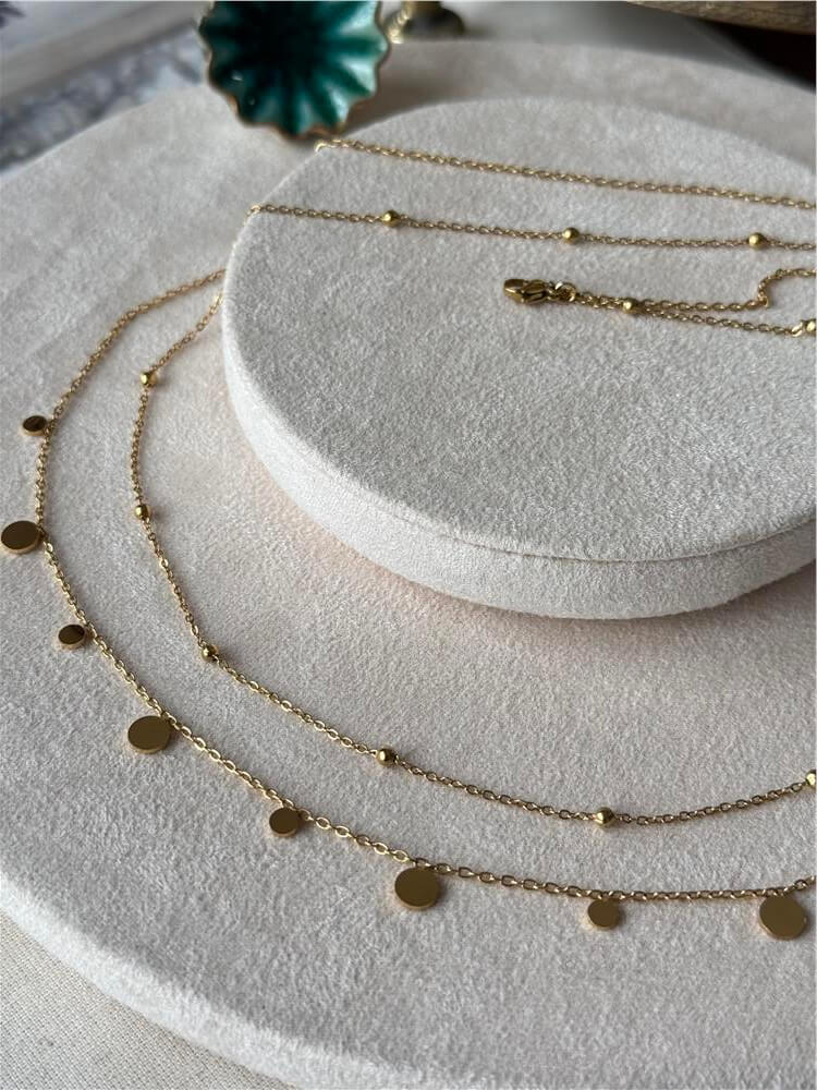 Çelik Pul Detaylı Göbek Zinciri