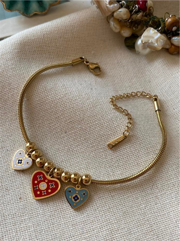 Çelik Renkli Aşk Bileklik