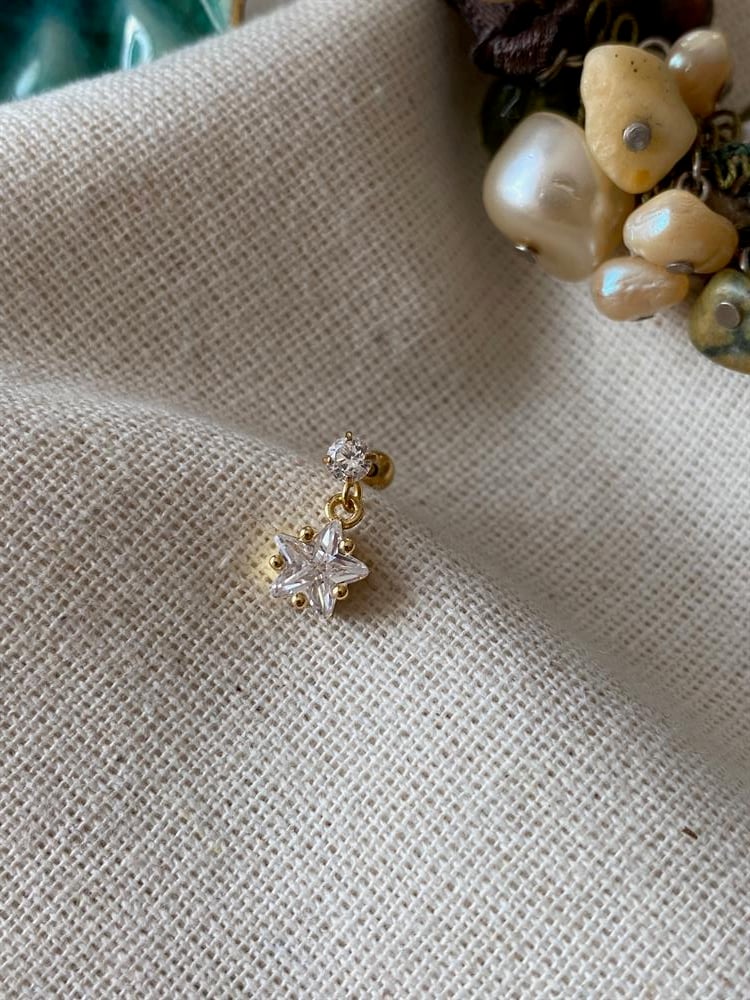 Çelik Sallantılı Yıldız Piercing