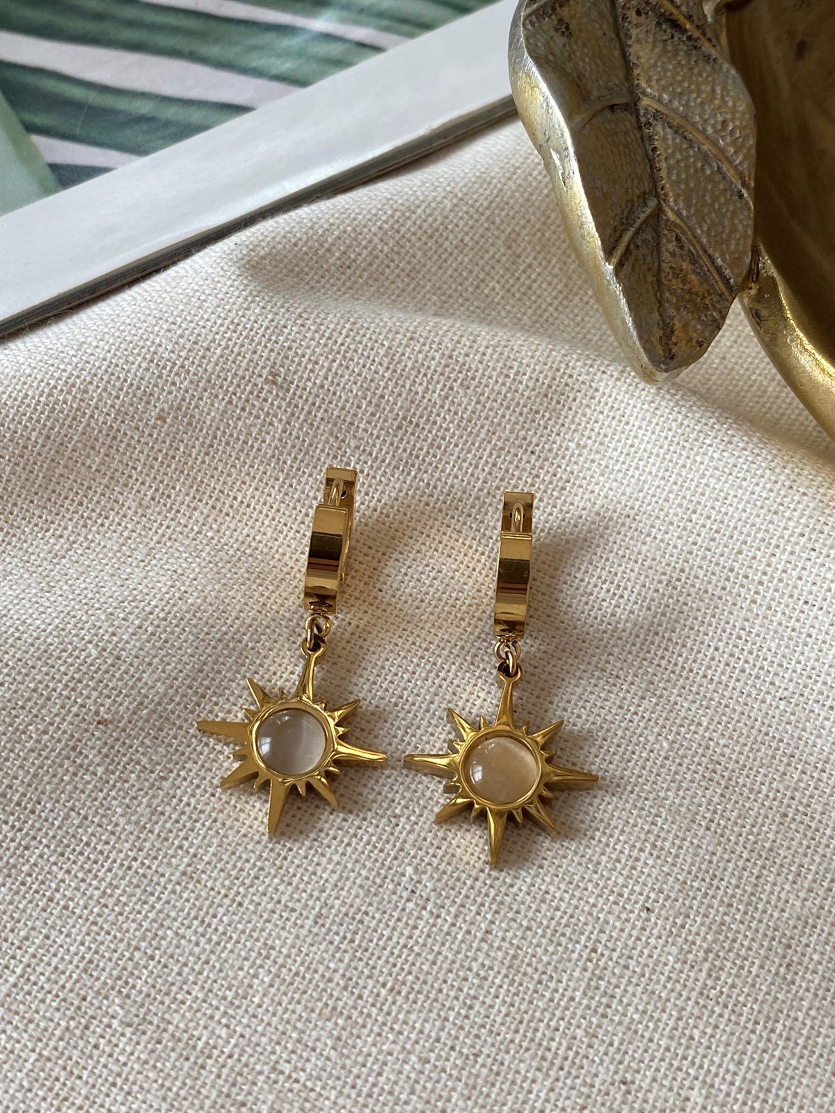 Çelik Sedef Güneş Küpe