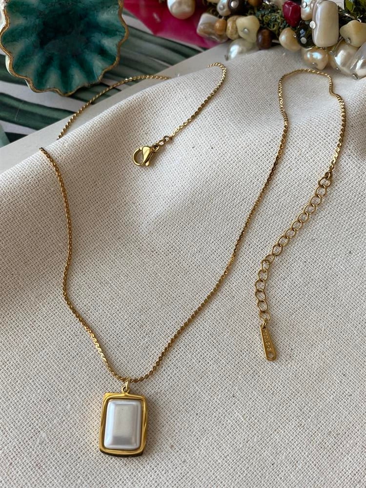 Steel Pearl Necklace