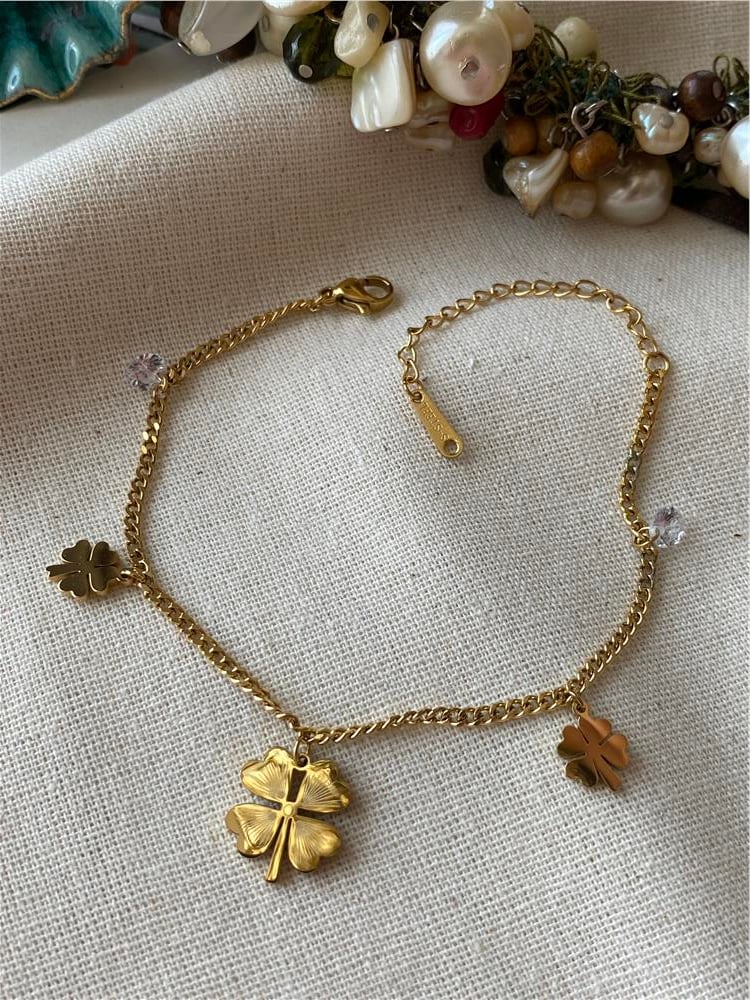 Çelik Şeffaf Taşlı Nefel Bileklik