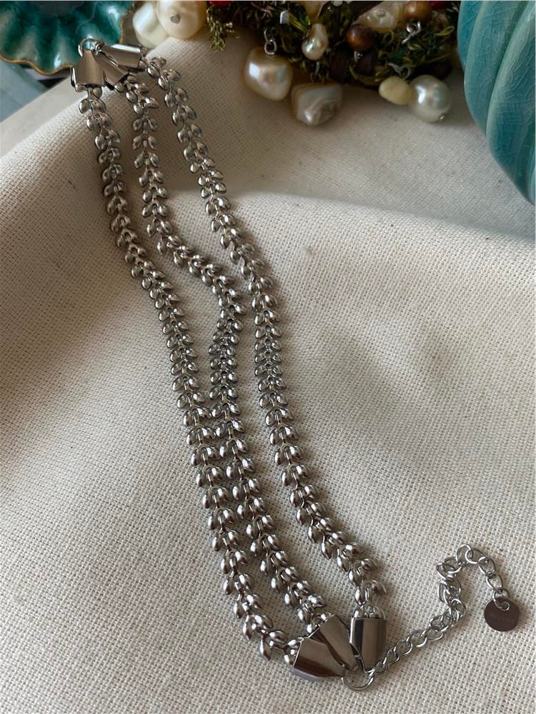 Çelik Silver Çelenk Bileklik