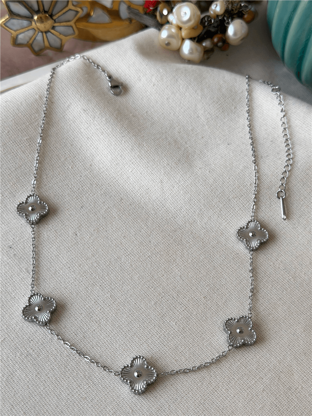 Çelik Silver Cleef Kolye