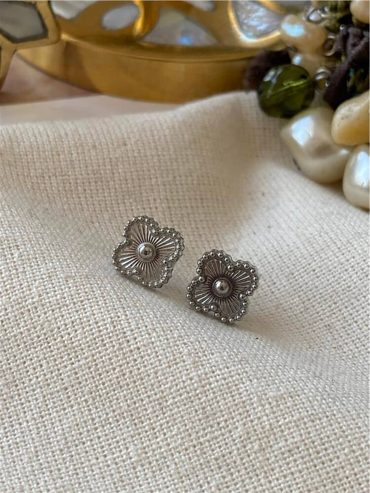 Çelik Silver Cleef Küpe