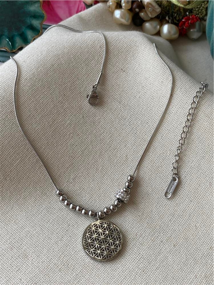 Çelik Silver Dorikalı Yaşam Kolye 