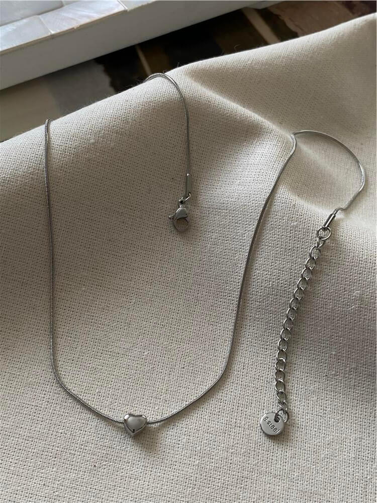 Çelik Silver Little Heart Kolye