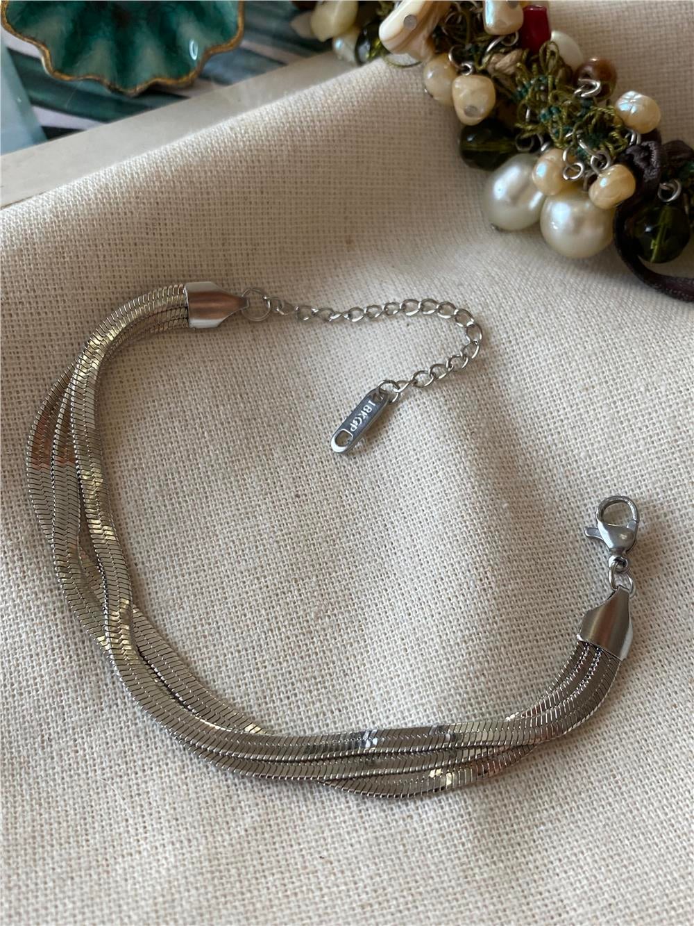 Çelik Silver Üçlü İtalyan Bileklik