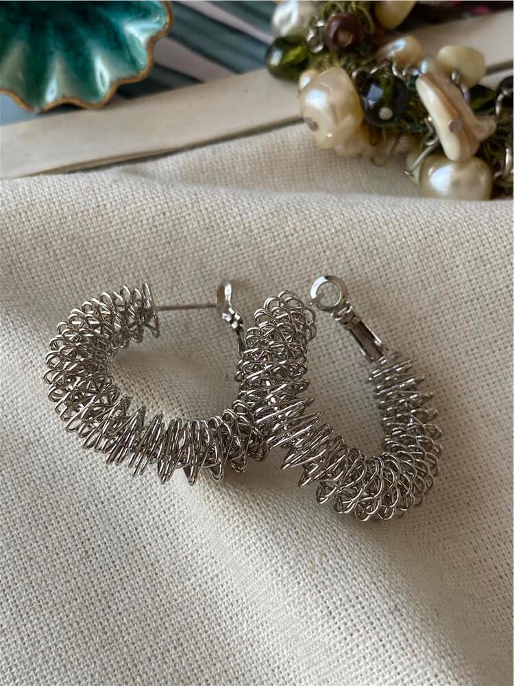 Çelik Silver Wire Küpe