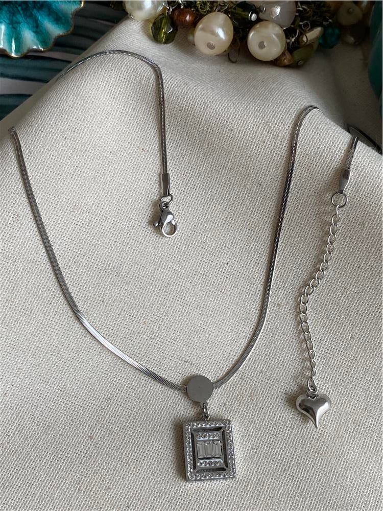 Çelik Silver Zen Kolye