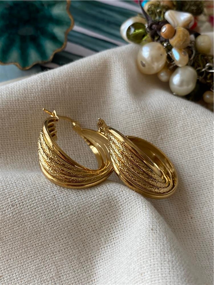 Çelik Simli Libby Küpe