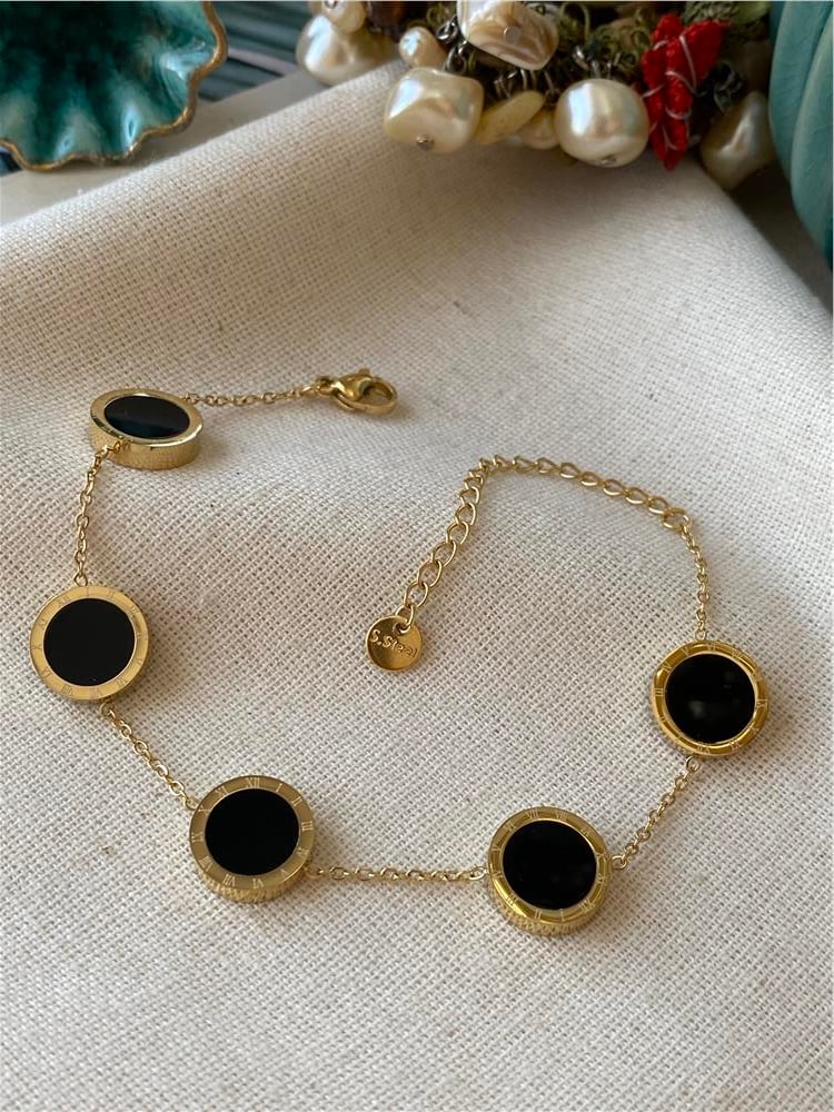 Çelik Siyah Roma Bileklik