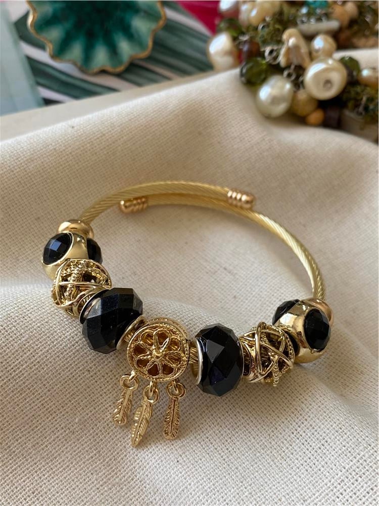 Çelik Siyah Rüya Kapanı Charm Bileklik