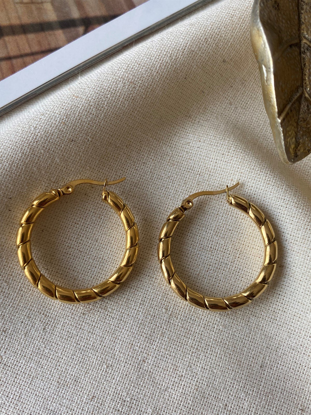 Çelik Spiral Halka Küpe