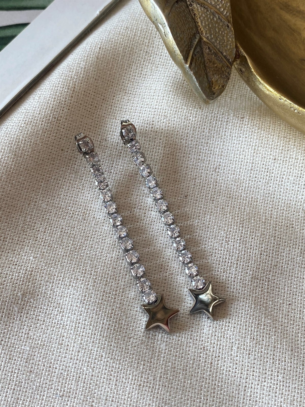 Çelik Suyolu Yıldız Küpe