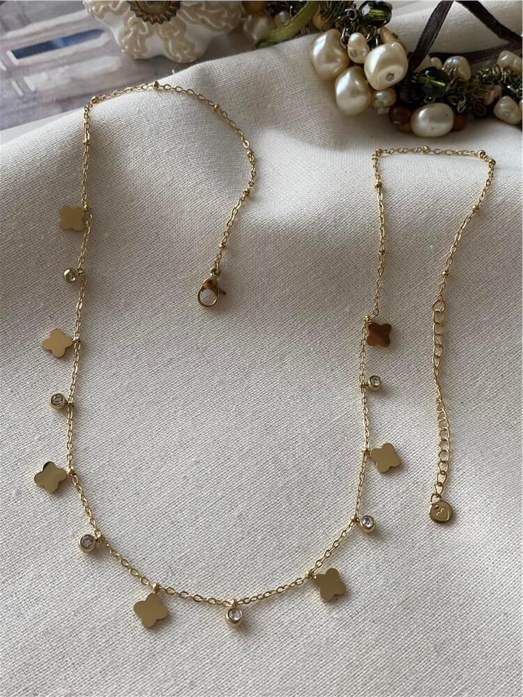 Çelik Taşlı Cleef Model Kolye