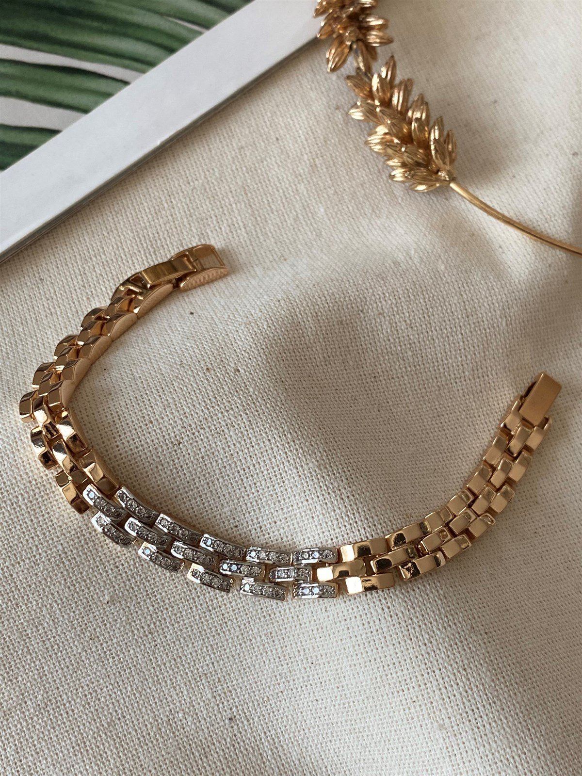 Çelik Taşlı Kordon Bileklik