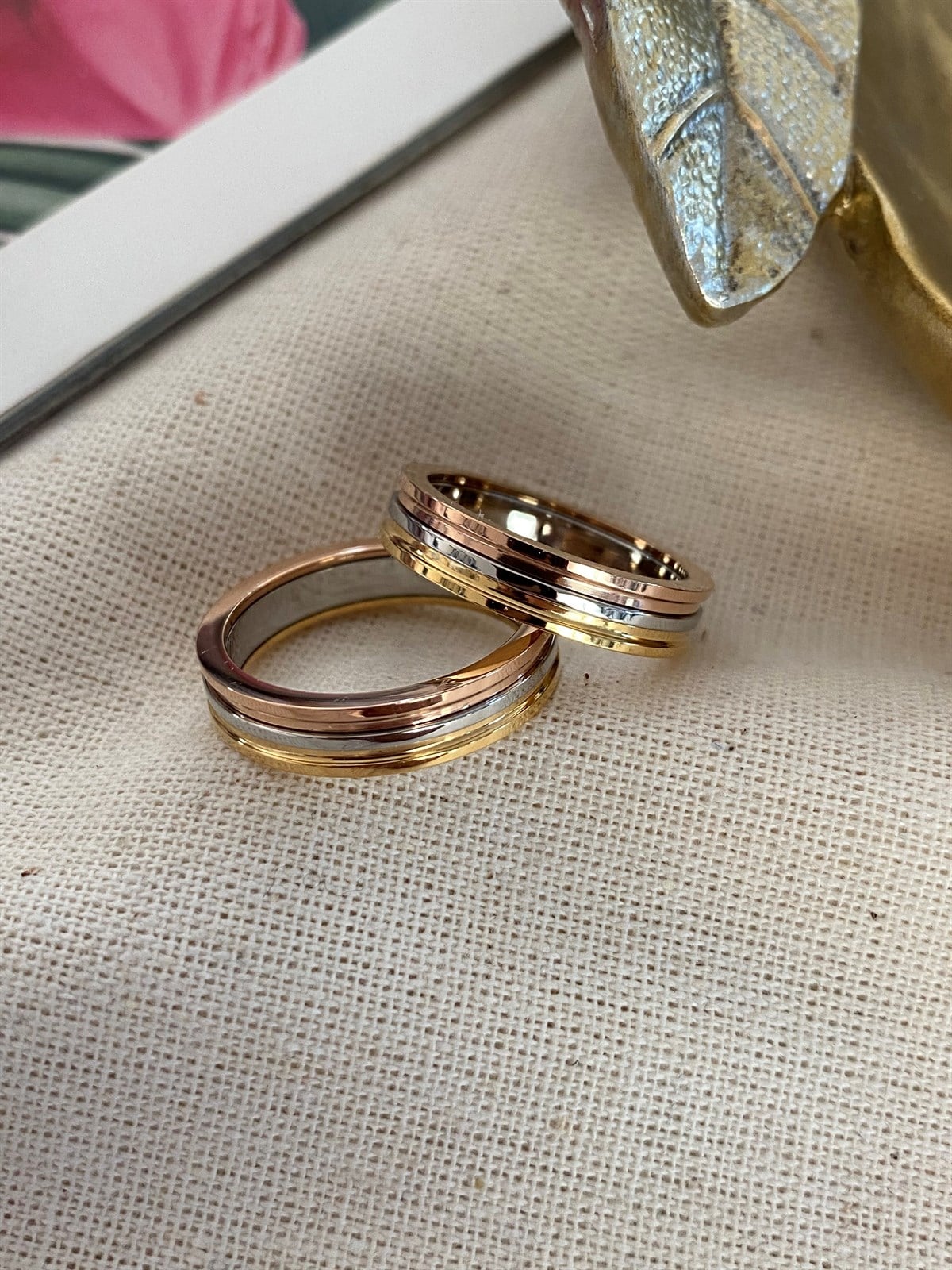 Steel Tricolor Ring
