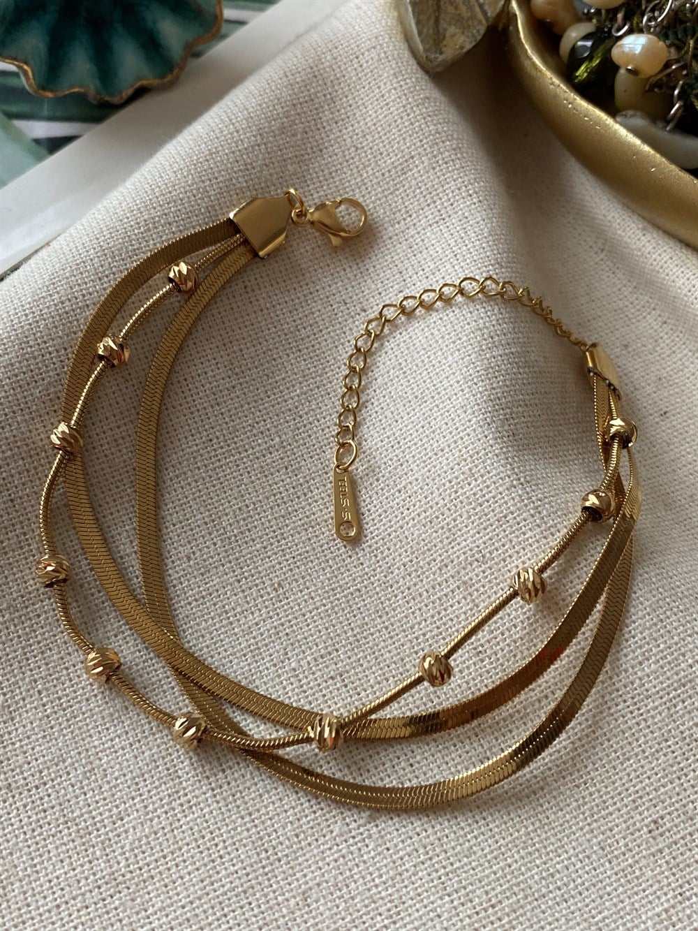 Çelik Üçlü Dorikalı Bileklik 