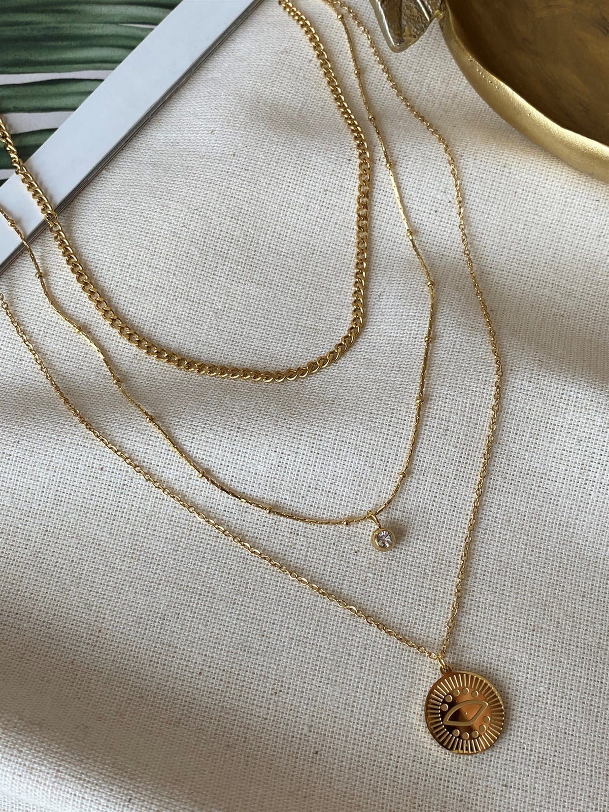 Çelik Üçlü Youth Kolye