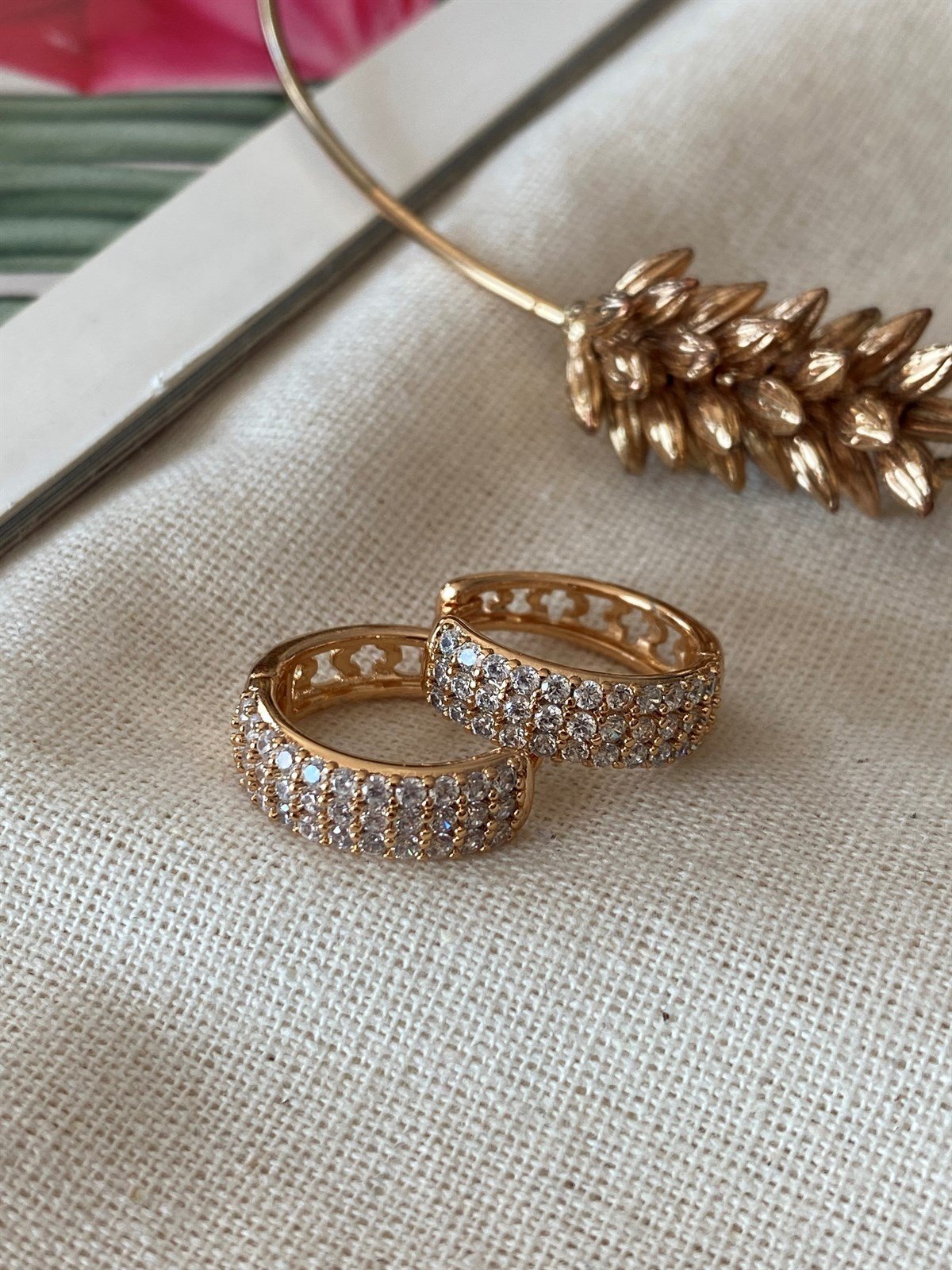 Çelik Üçsıra Bombe Küpe