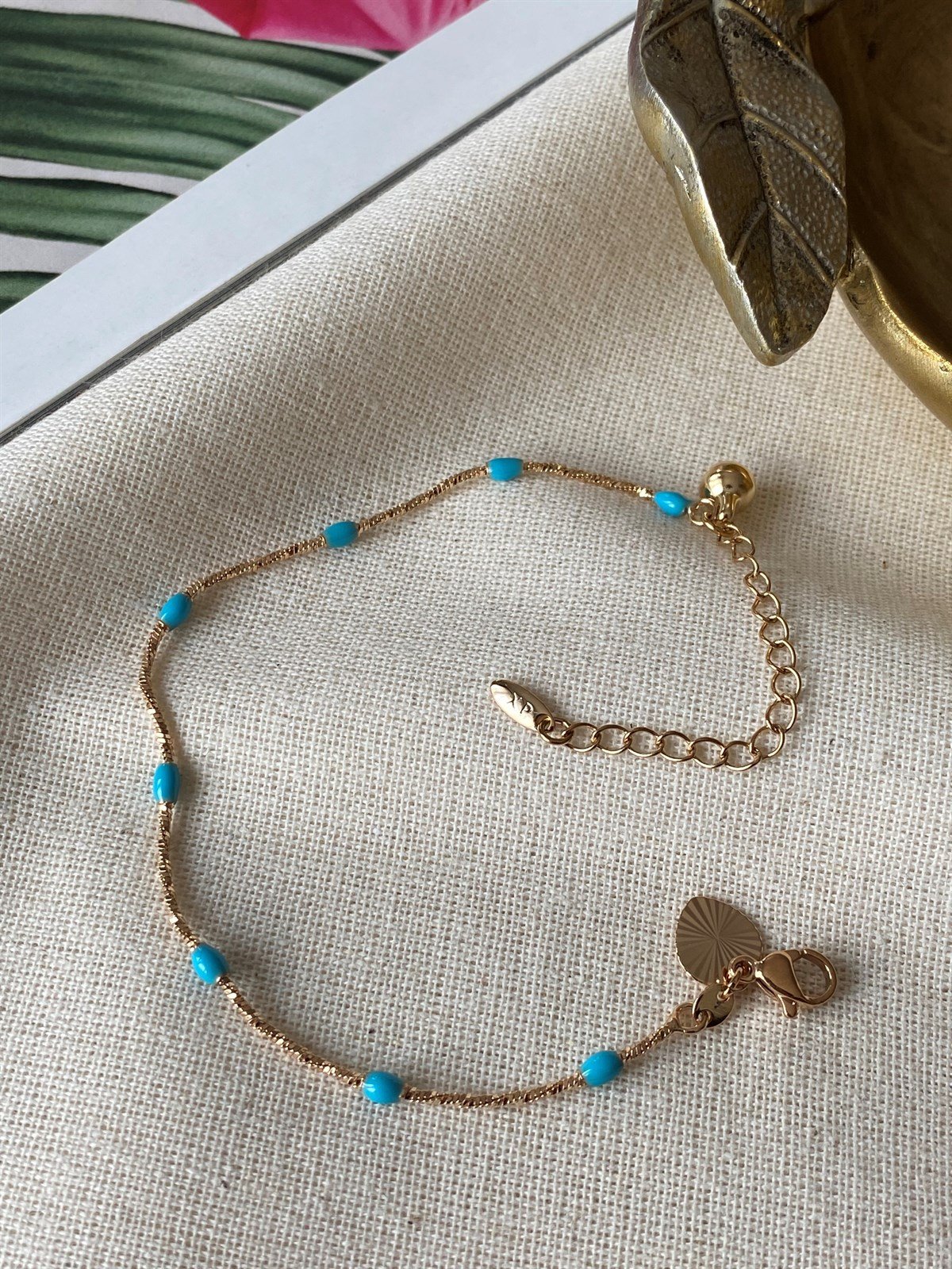 Çelik XUP Mavi Minelli Bileklik