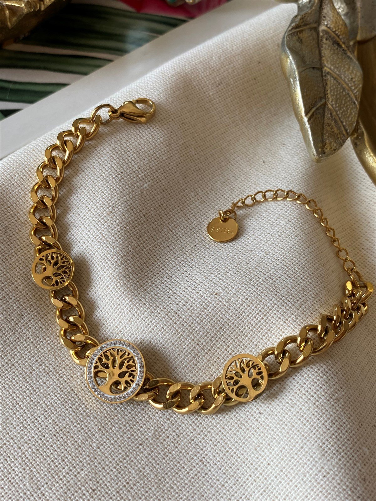 Çelik Yaşam Çiçeği Bileklik