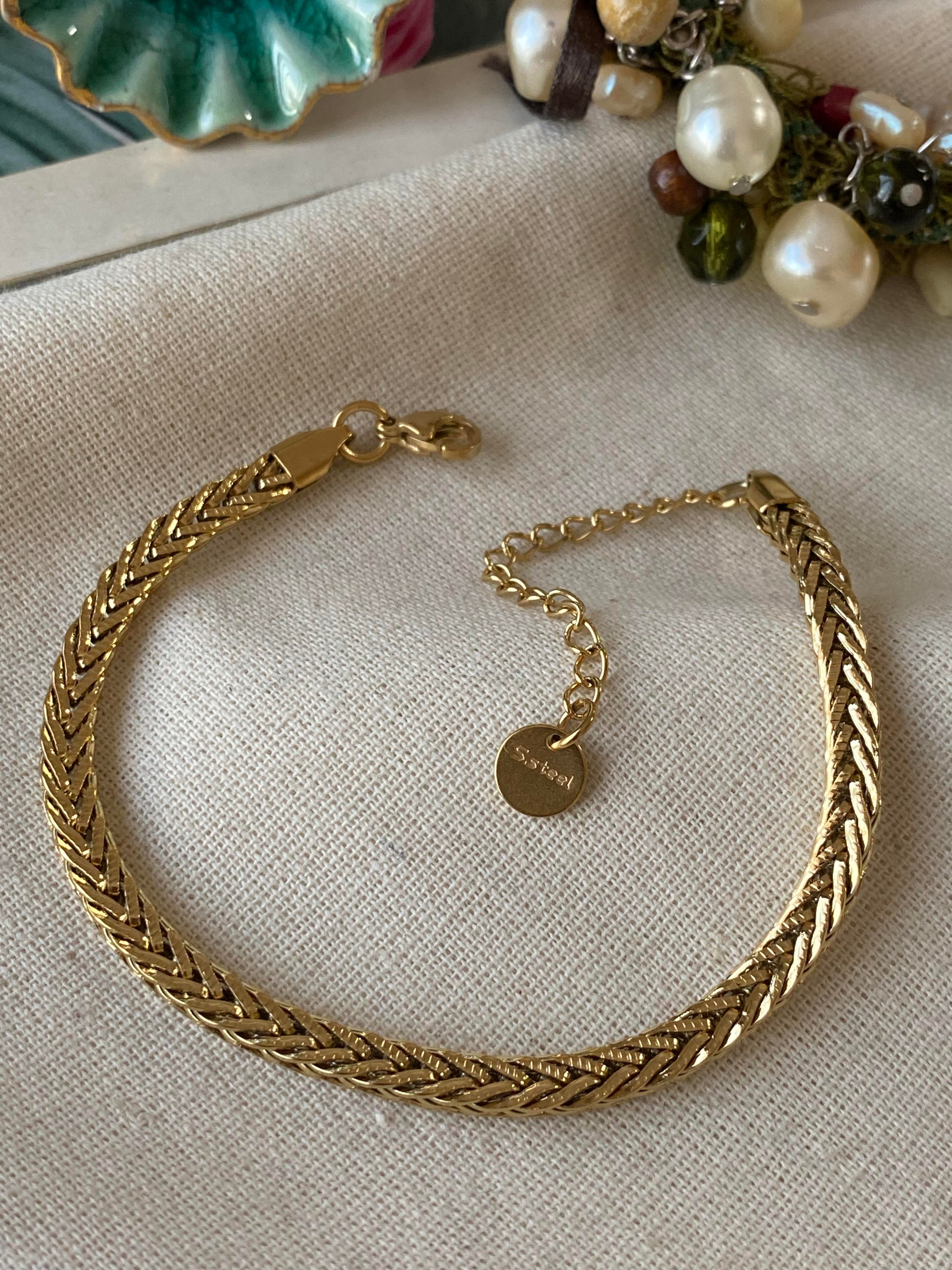 Çelik Zarif Örme Bileklik