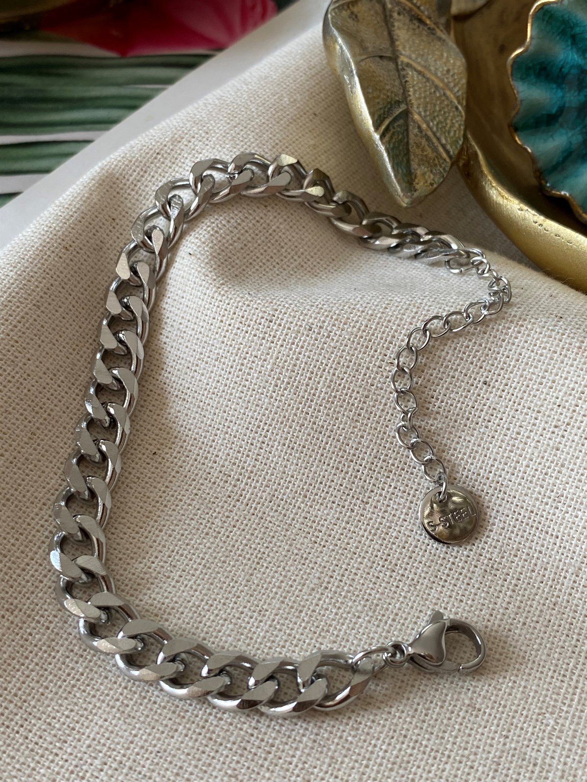 Çelik Zincir Bileklik