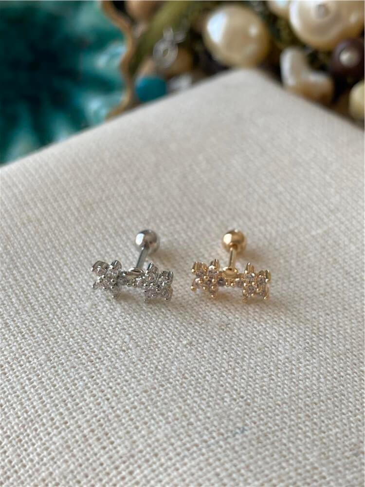 Çift Çiçek Piercing