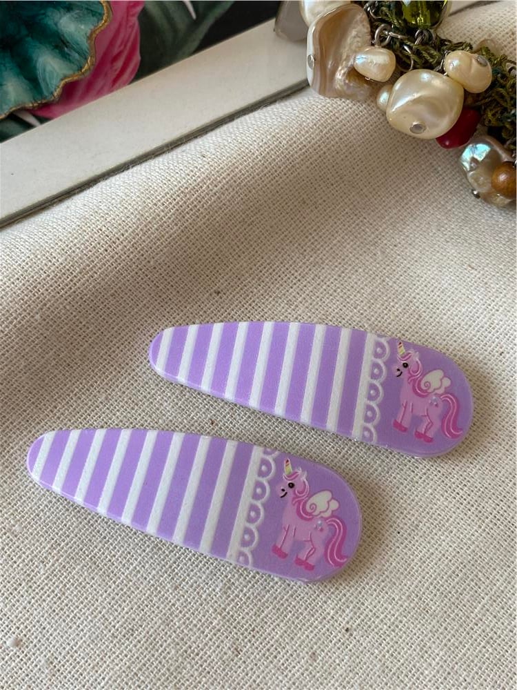 Çizgili Unicorn Toka Seti