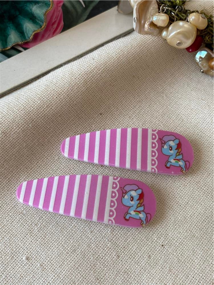 Çizgili Unicorn Toka Seti