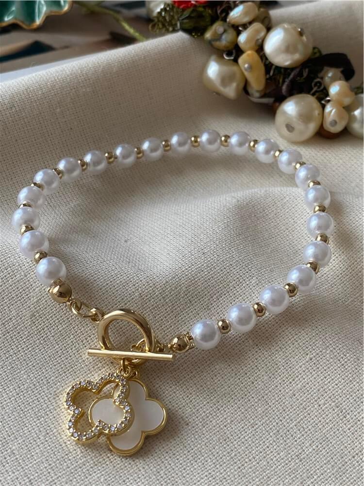 Cleef Charmlı İnci Bileklik